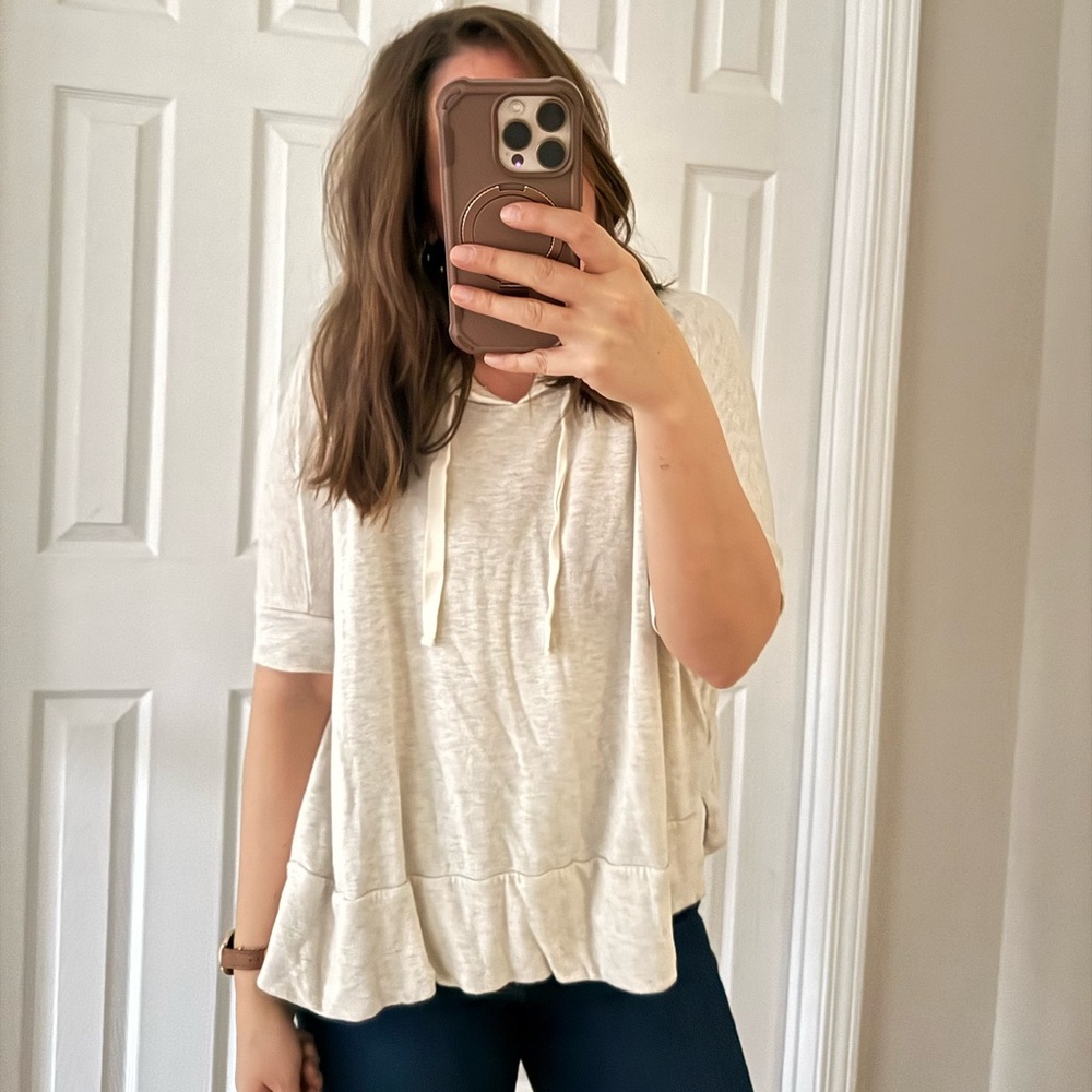 Lou & Grey Cream Hoodie Sweatshirt